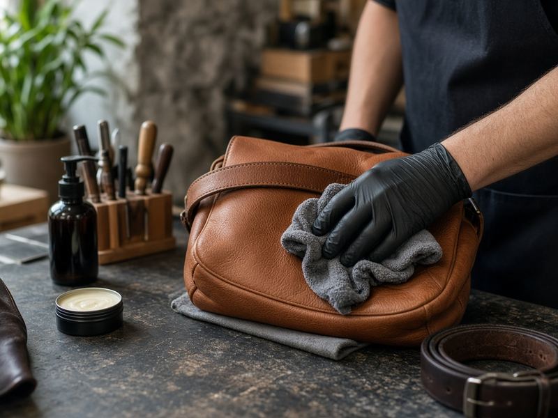 Leather conditioning at Shoe Repair Crystal Raven